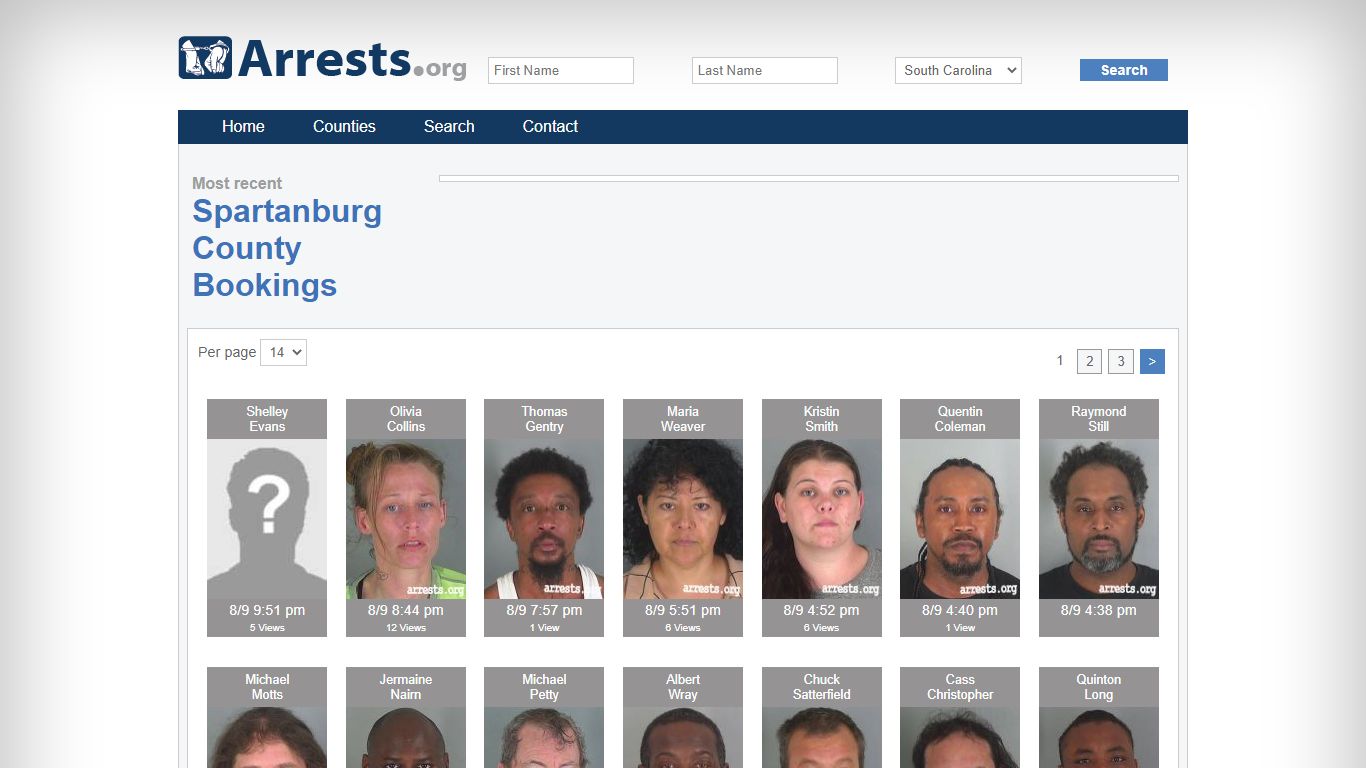 Spartanburg County Arrests and Inmate Search